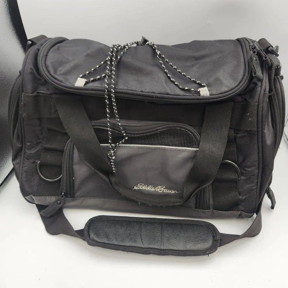 Eddie Bauer Camera Bag Padded Travel Gear Shoulder Bag Black